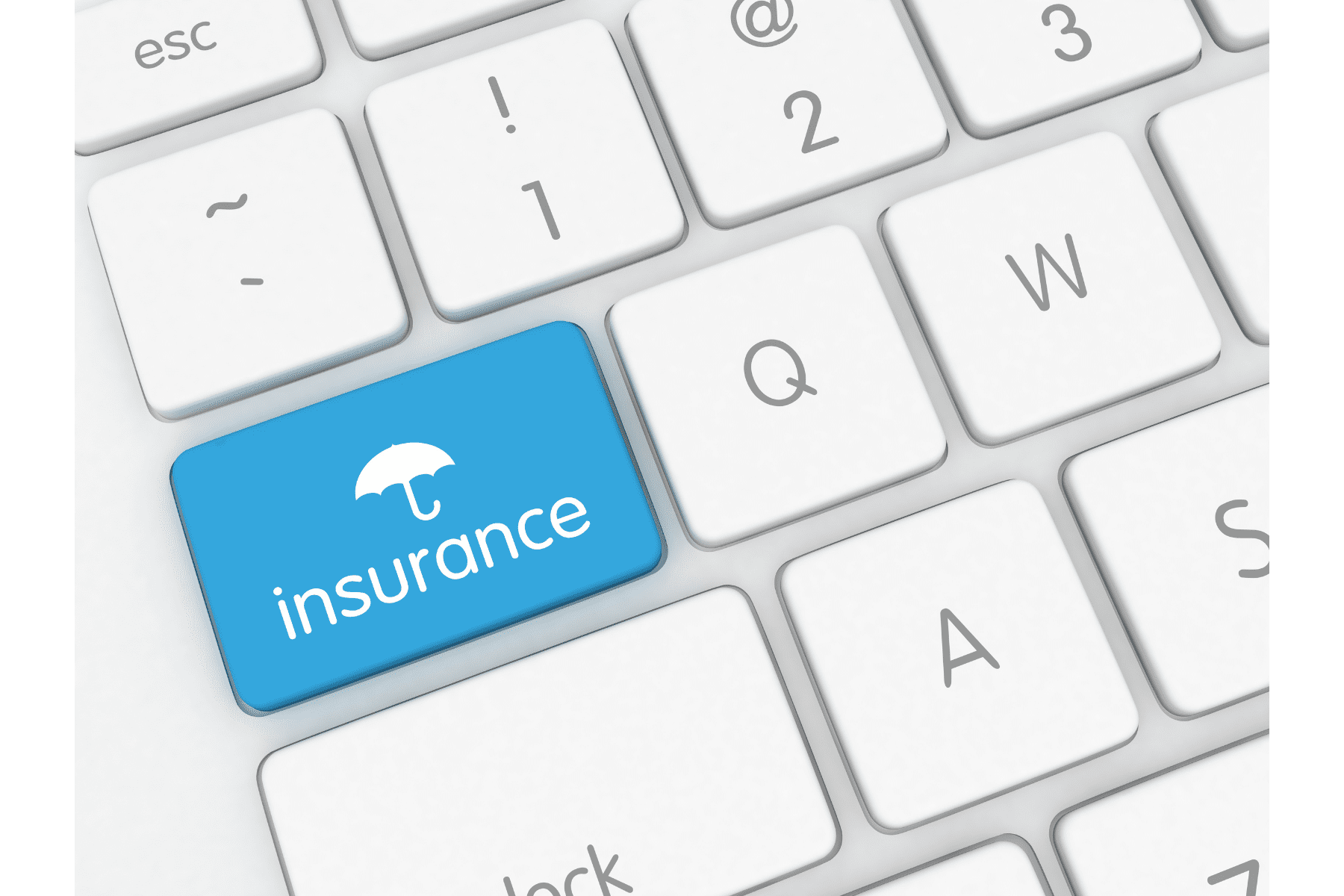 insurance essentials key on keyboard